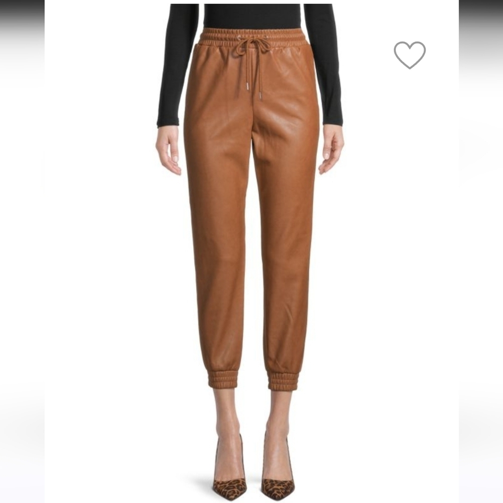 Bagatelle Collection Faux Leather Joggers Size Large